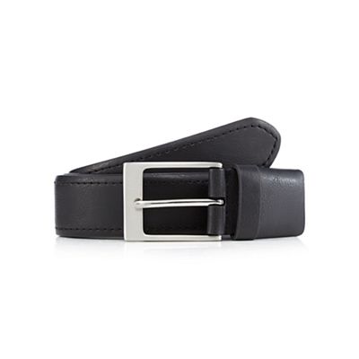 Black tab detail leather belt